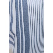 Gestreepte wikkeldoek met franjes White / Smoke Stripe One Size