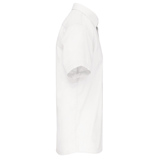 Overhemd in onderhoudsvriendelijk polykatoen-popeline korte mouwen heren White XS