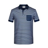 Men's  Polo Striped - navy/white - 3XL