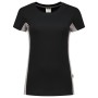 T-shirt Bicolor Dames 102003 Black-Grey 5XL