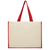 Varai 320 g/m² canvas en jute boodschappentas 23L - Rood