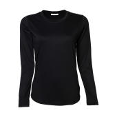 Ladies LS Interlock T-Shirt - Black - XL