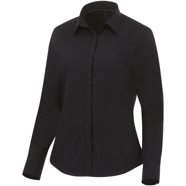 Hamell long sleeve women's stretch shirt - Solid black - XL