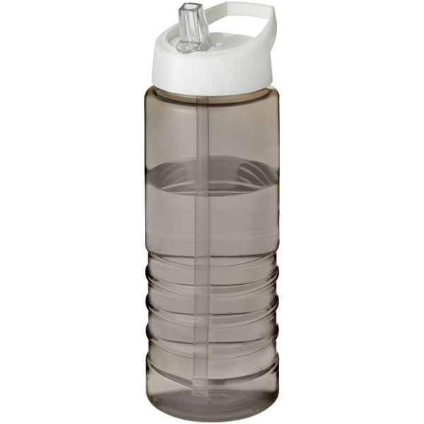 H2O Active® Treble 750 ml spout lid sport bottle - Charcoal/White