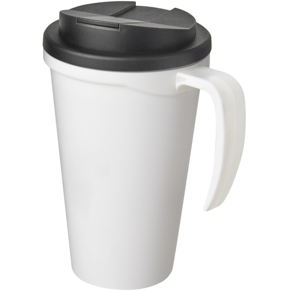 Americano® Grande 350 ml mug with spill-proof lid - White/Solid black