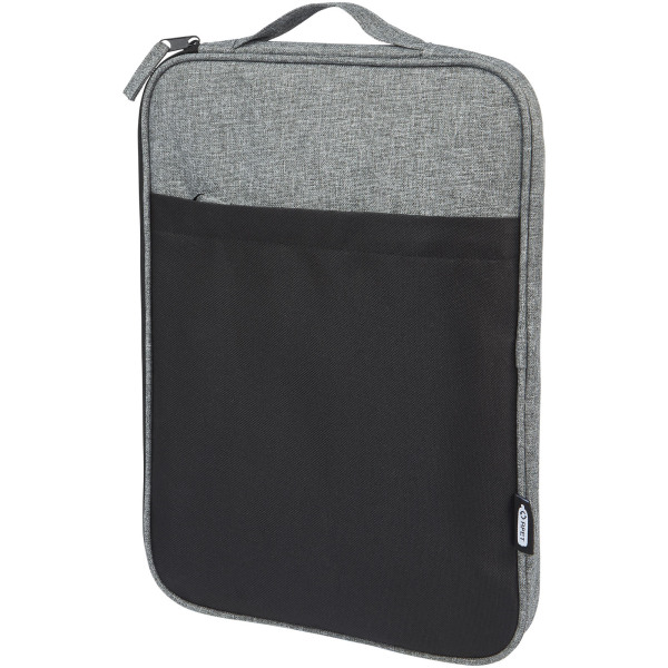 Reclaim 14" GRS recycled two-tone laptop sleeve 2.5L - Solid black/Heather grey