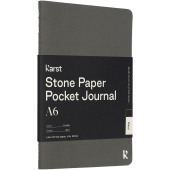 Karst® A6 softcover pocket journal van steenpapier - blanco - Leisteengrijs