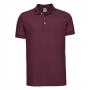 Men's Fitted Stretch Polo, Burgundy, 3XL, RUS