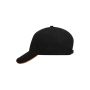 MB6526 5 Panel Sandwich Cap - black/orange - one size