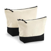 Dipped Base Canvas Accessory Bag - Natural/Black - M