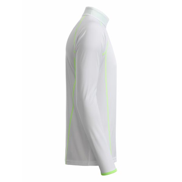 Men's Sports Shirt Longsleeve - white/bright-green - S