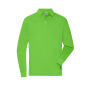 Men's Workwear-Longsleeve Polo - lime-green - 6XL