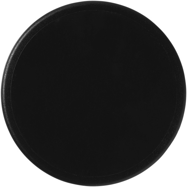 Terran round coaster with 100% recycled plastic - Solid black