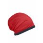 MB7131 Fleece Beanie - red/carbon - one size