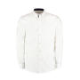 Tailored Fit Premium Contrast Oxford Shirt - White/Navy - S