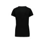 Dames T-shirt V-hals Korte Mouwen Black XL