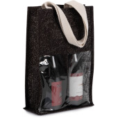 Flessentas van jute Black / Silver One Size