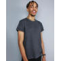 Men's Organic Roll Sleeve T - Charcoal Grey Melange - XL