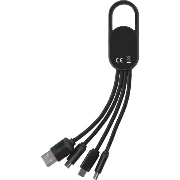 4-in-1 Charging cable set black