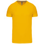 T-shirt V-hals korte mouwen Yellow XXL