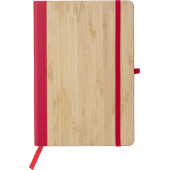PU en bamboe notitieboek Dorita rood