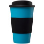 Americano® 350 ml geïsoleerde beker met grip - Aqua blauw/Zwart