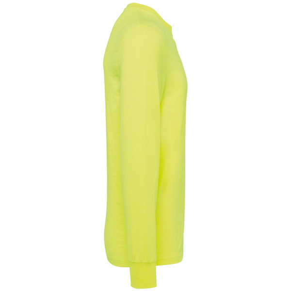 Ecologisch uniseks T-shirt met lange mouwen Fluorescent Yellow XXS