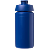 Baseline® Plus grip 500 ml sportflaska med uppfällbart lock - Blå