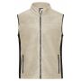Men's Workwear Fleece Vest - STRONG - - stone/black - S