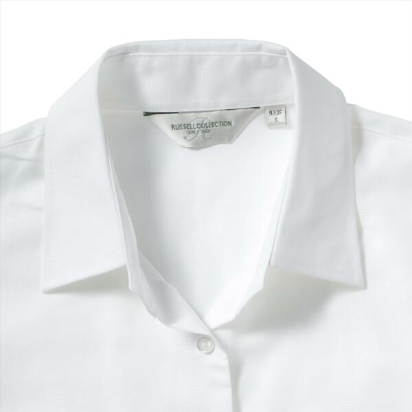 RUS Ladies Shortsleeve Clas. Oxford Shirt, White, 6XL