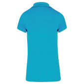 Ladies' short-sleeved polo shirt Light Turquoise XXL