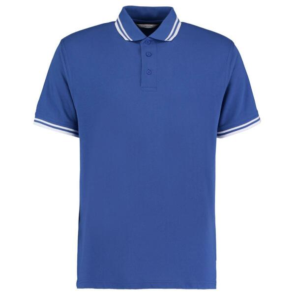 Contrast Tipped Poly/Cotton Piqué Polo Shirt, Royal Blue/White, XXL, Kustom Kit