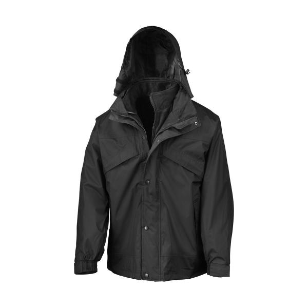 3-in-1 Jacket with Fleece - Black - XS