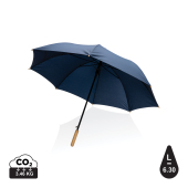 27" Impact AWARE™ RPET 190T auto åben bambus paraply, marine blå