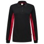 Polosweater Bicolor Dames 302002 Black-Red 5XL