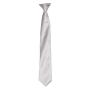 'Colours' Satin Clip Tie, Silver, ONE, Premier