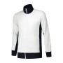 L&S Sweater Cardigan Workwear White/DY XXL