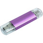 Aluminium On-the-Go (OTG) USB-stick - Magenta - 64GB