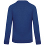 Herensweater BIO ronde hals raglanmouwen Ocean Blue Heather 3XL