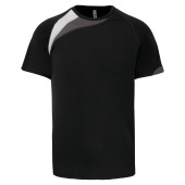 Sportshirt KORTE MOUWEN VOLWASSENE Black / White / Storm Grey XXL