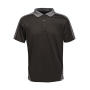 Contrast Coolweave Polo - Black/Seal Grey - 4XL