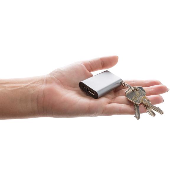 1.000 mAh keychain powerbank, grey
