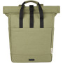Joey 15” GRS recycled canvas rolltop laptop backpack 15L - Olive