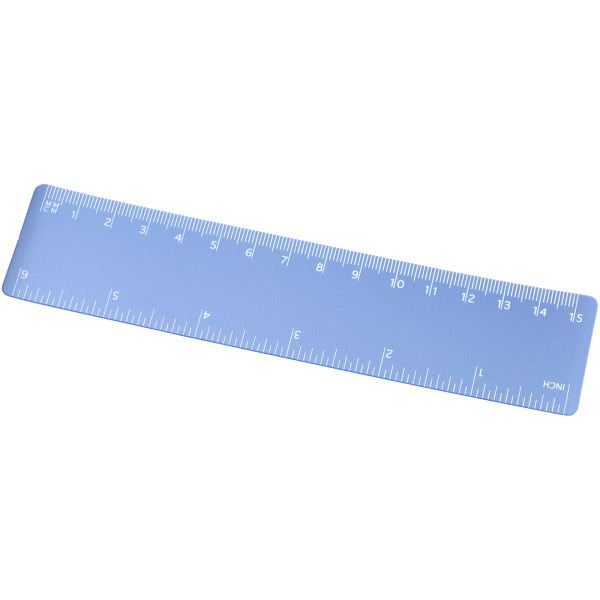 Rothko 15 cm plastic ruler - Frosted blue