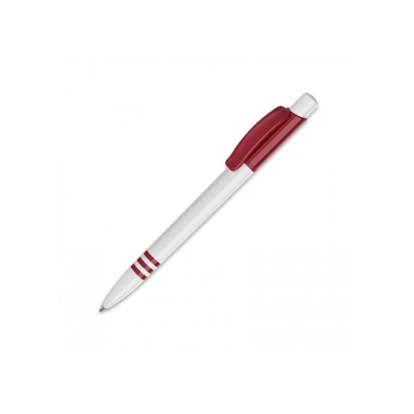 Ball pen Tropic hardcolour - White / Dark red