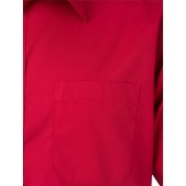 Men's Shirt Shortsleeve Poplin - red - XL