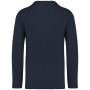 Afgewassen uniseks T-shirt lange mouwen Washed Navy Blue XS