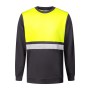 Santino Sweater  O-hals Helsinki Graphite / Fluor Yellow 3XL