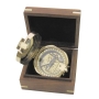 Brunton kompas in houten kist ø 7,5 cm