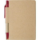 Papieren notitieboekje rood